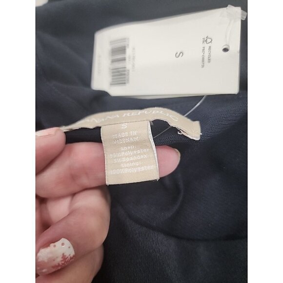 Banana Republic Dress Sheath Navy Slimming Stretch Sleeveless Women's Small - Picture 7 of 8